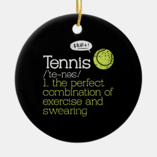 Tennis Definition Ceramic Ornament