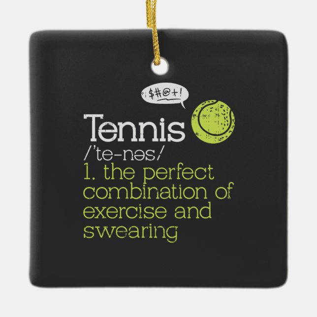 Tennis Definition  Ceramic Ornament (Front)