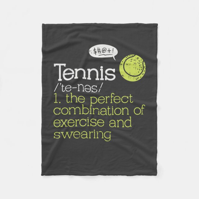 Tennis Definition Fleece Blanket (Front)