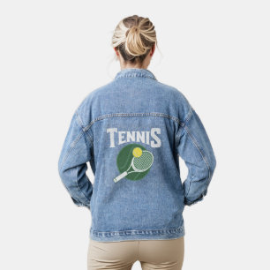 Tennis design denim jacket