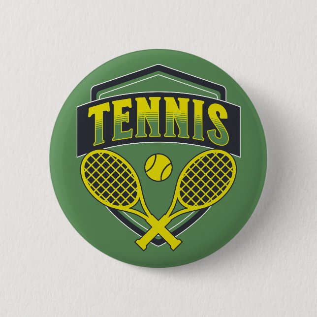 Tennis design for tennis lovers 2 inch round button (Front)