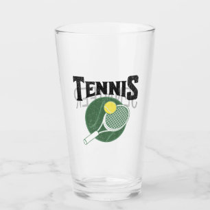 Tennis design glass