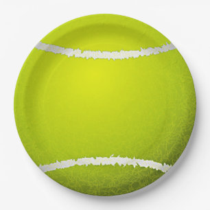 Tennis Design Paper Party Plate