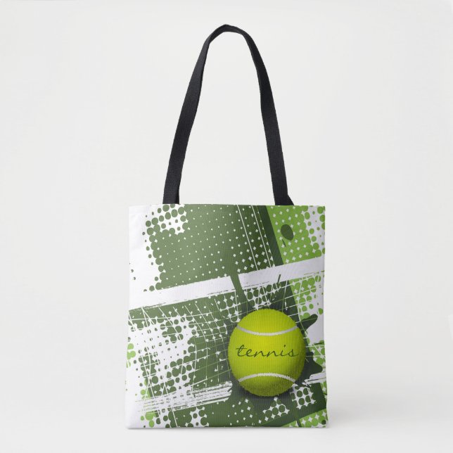 Tennis Design Tote Bag (Front)