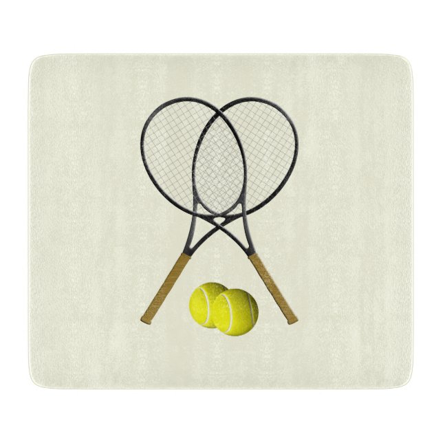 Tennis Doubles Cream Cutting Board (Front)