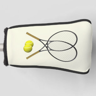 Tennis Doubles Cream Golf Head Cover