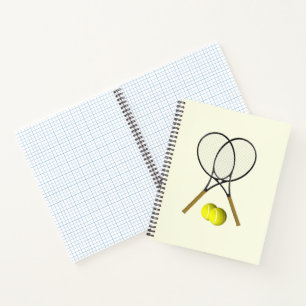 Tennis Doubles Cream Notebook