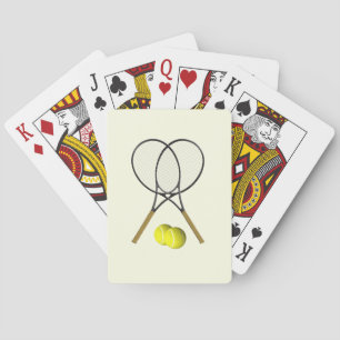 Tennis Doubles Cream Playing Cards