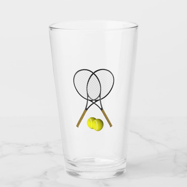Tennis Doubles Glass (Front)