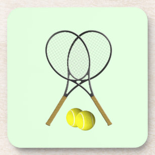 Tennis Doubles Green Coaster