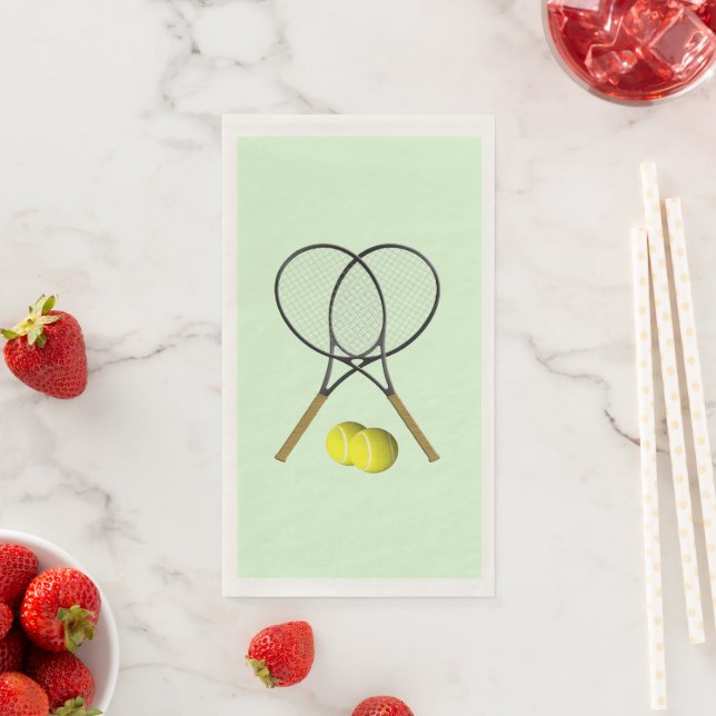 Tennis Doubles Green Napkin (Insitu)