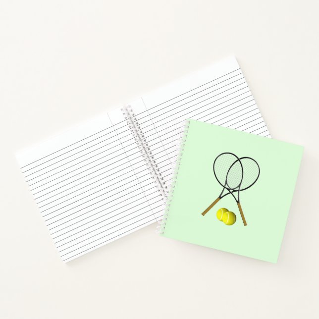 Tennis Doubles Green Notebook (Inside)