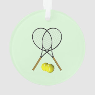 Tennis Doubles Green Ornament
