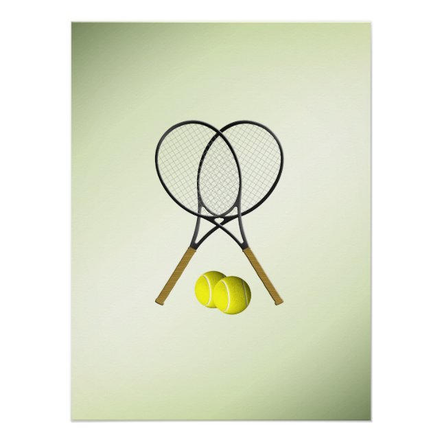 Tennis Doubles Green Poster (Front)