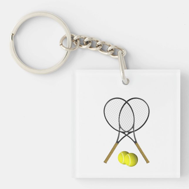 Tennis Doubles  Keychain (Front)