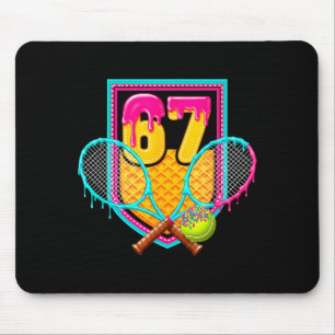 Tennis Drip Number 67 Tennis Player  Mouse Pad