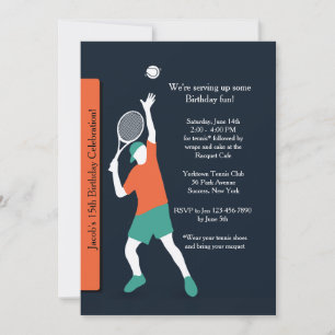 Tennis Dude Invitation