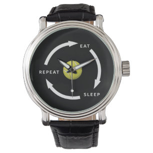 Tennis Eat Sleep Repeat Sports Fan Saying Watch
