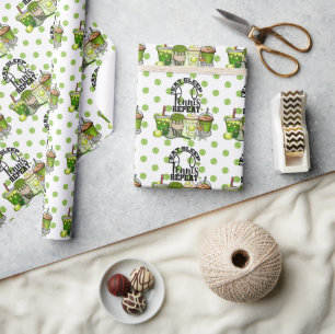 Tennis Eat Sleep Tennis Repeat funny birthday Wrapping Paper