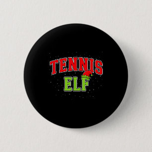 Tennis Elf Christmas Family Matching Group Xmas  2 Inch Round Button