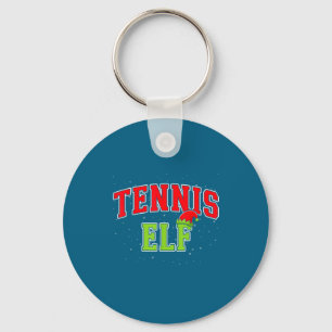 Tennis Elf Christmas Family Matching Group Xmas Keychain