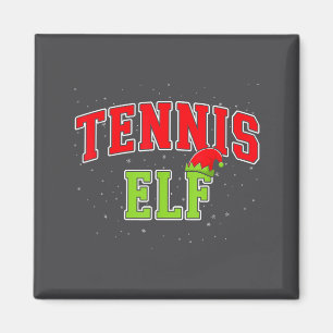 Tennis Elf Christmas Family Matching Group Xmas Magnet