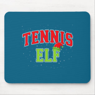 Tennis Elf Christmas Family Matching Group Xmas Mouse Pad