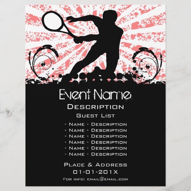 Tennis Event Promotion Flyer (Front)