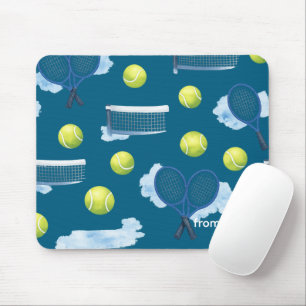 Tennis Father's Day with racket and ball for Dad Mouse Pad
