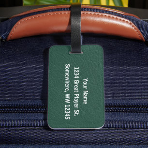 Tennis - Female Player and Ball Personalize Luggage Tag