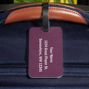 Tennis - Female Player and Ball Personalize Luggage Tag