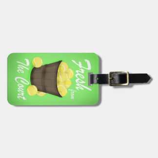 Tennis fresh from the court luggage tag