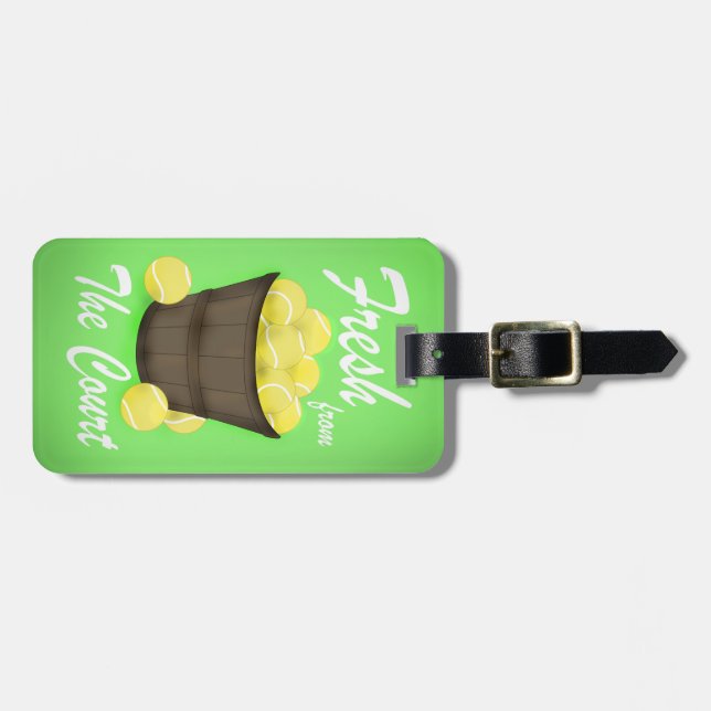 Tennis fresh from the court luggage tag (Front Horizontal)
