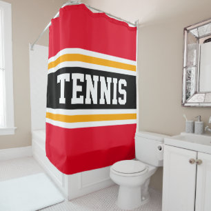TENNIS Fun Bright Red Black Orange Racing Stripes