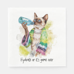 Tennis Funny Saying for Cat Lovers Napkin