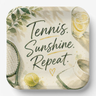 Tennis Funny Saying for Player Party tennis themed Paper Plate