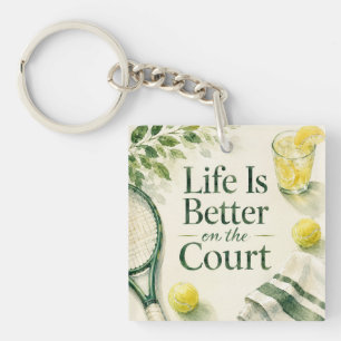 Tennis Funny Saying Keychain