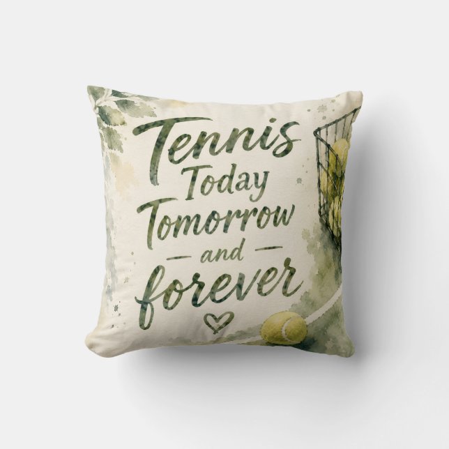 Tennis Funny Saying  Throw Pillow (Front)