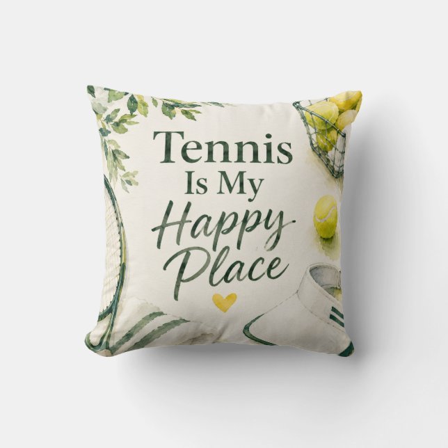 Tennis Funny Saying  Throw Pillow (Front)