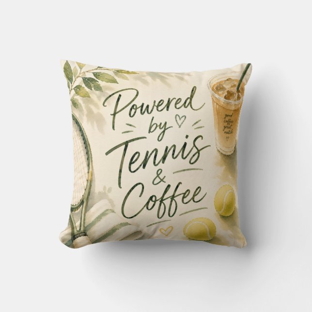 Tennis Funny Saying  Throw Pillow (Front)