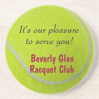 Tennis_Fuzzy Ball Design_Our Pleasure to serve you Coaster