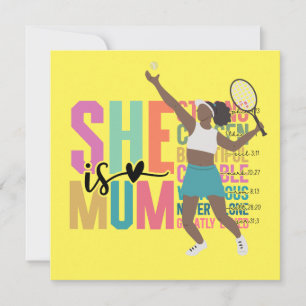 Tennis Game, Set, Match: Tennis Mom Mother's Day  Holiday Card