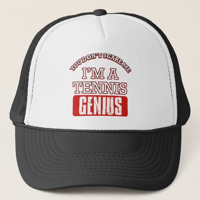 tennis  genius trucker hat (Front)