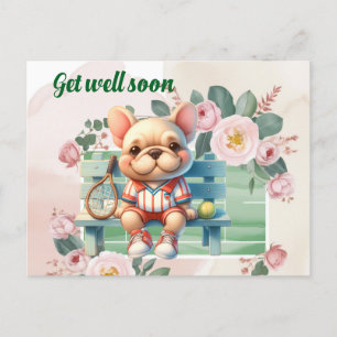 TENNIS Get well soon for Dog Lover  Postcard