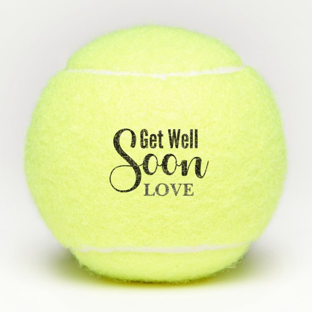 Tennis Get Well Soon LOVE Tennis Balls (Front)