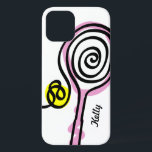 Tennis gifts for her - Personalized iPhone case<br><div class="desc">Personalized pink tennis racket ladies iPhone case for women and girls. Cute cover design with your name or monogrammed initial letters. Modern sports art drawing of tennis racket and ball. Elegant Birthday party gift idea for her, daughter, sister, wife, mom, mother, friend, coach etc. Trendy smartphone accessories with unique artistic...</div>