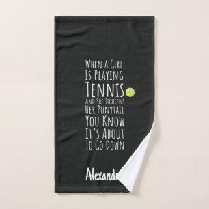 Tennis Gifts For Teen Girls Funny Player Sports Hand Towel