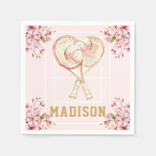 Tennis Girl Birthday Personalized Napkin