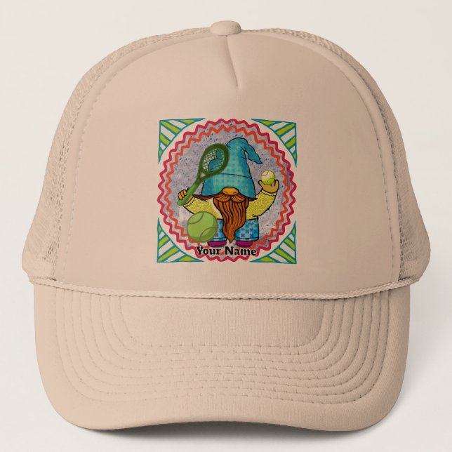 Tennis gnome  trucker hat (Front)