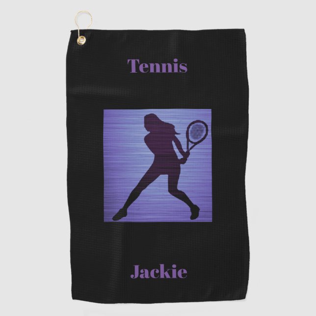 Tennis Golf Towel w/ Her Name (Front)